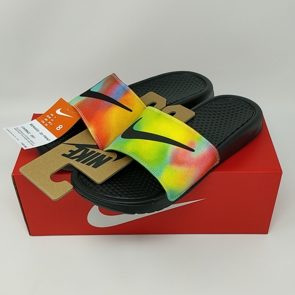 nike tie dye slides